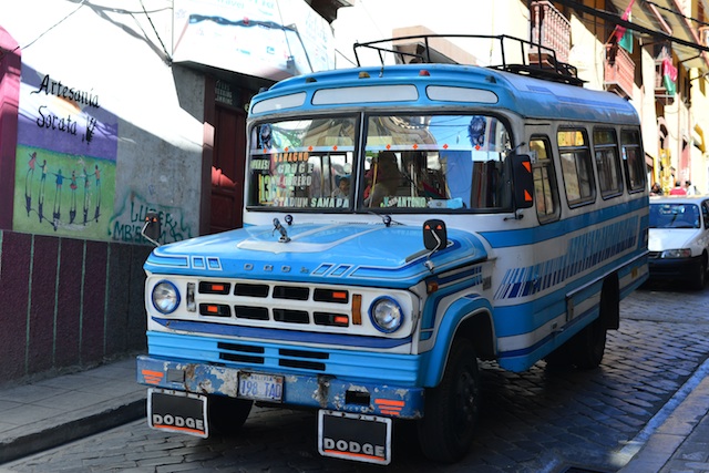 old bus in la paz bolivia