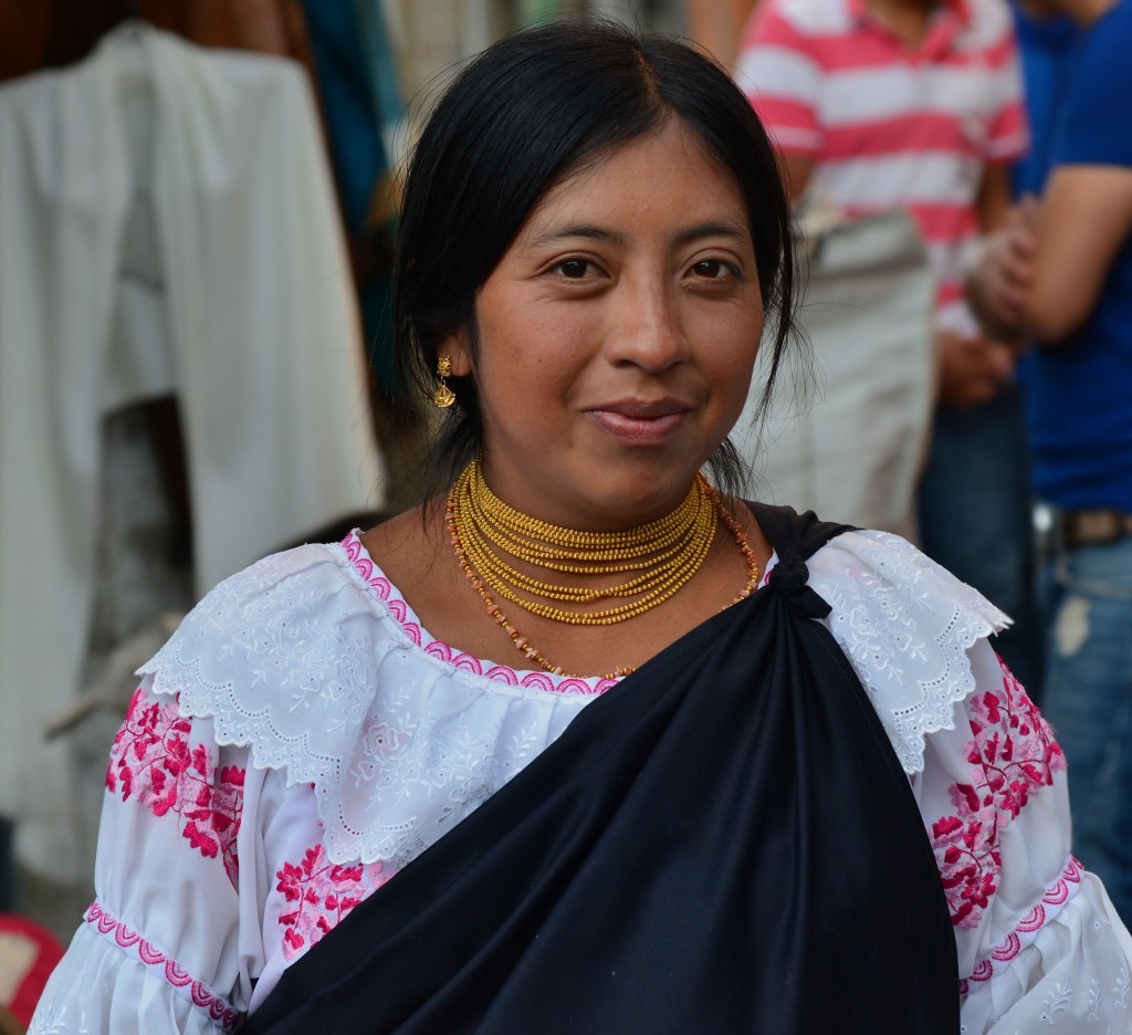 Quechua lady in Otavalo Ecuador