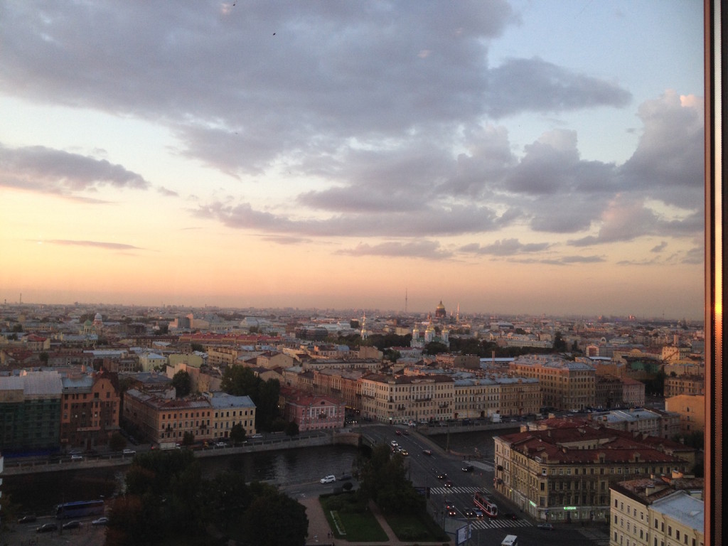 View of St. Petersburg from Sky Bar Azimut Hotel