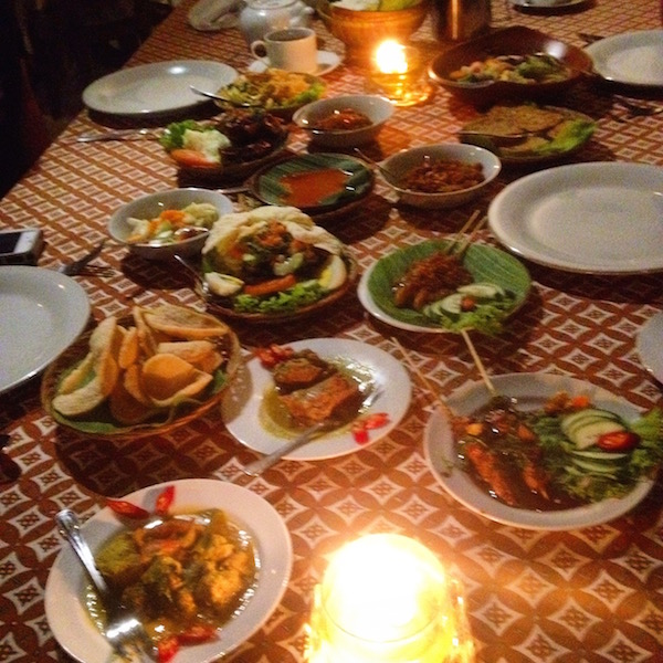 Indonesian Rijsttafel in Yogjakarta