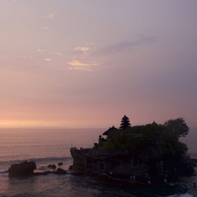 Sunset at the Sea Temple of Tanah Lot Bali