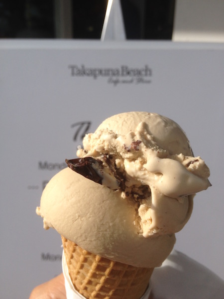 Best gelato at the Takapuna Beach Cafe.