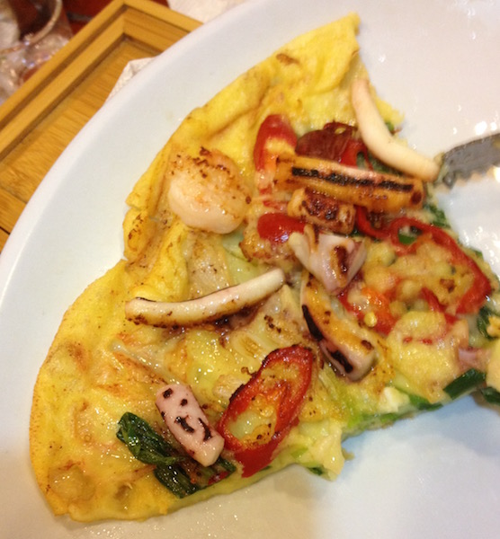 Korean seafood pancakes